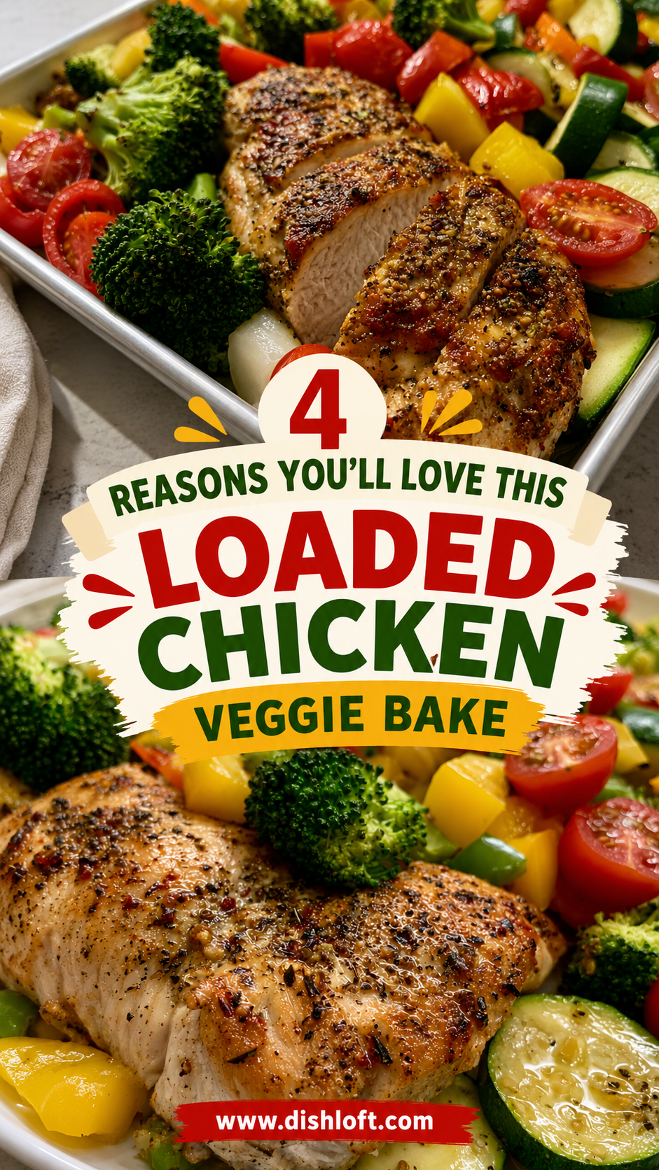 Loaded Chicken Veggie Bake