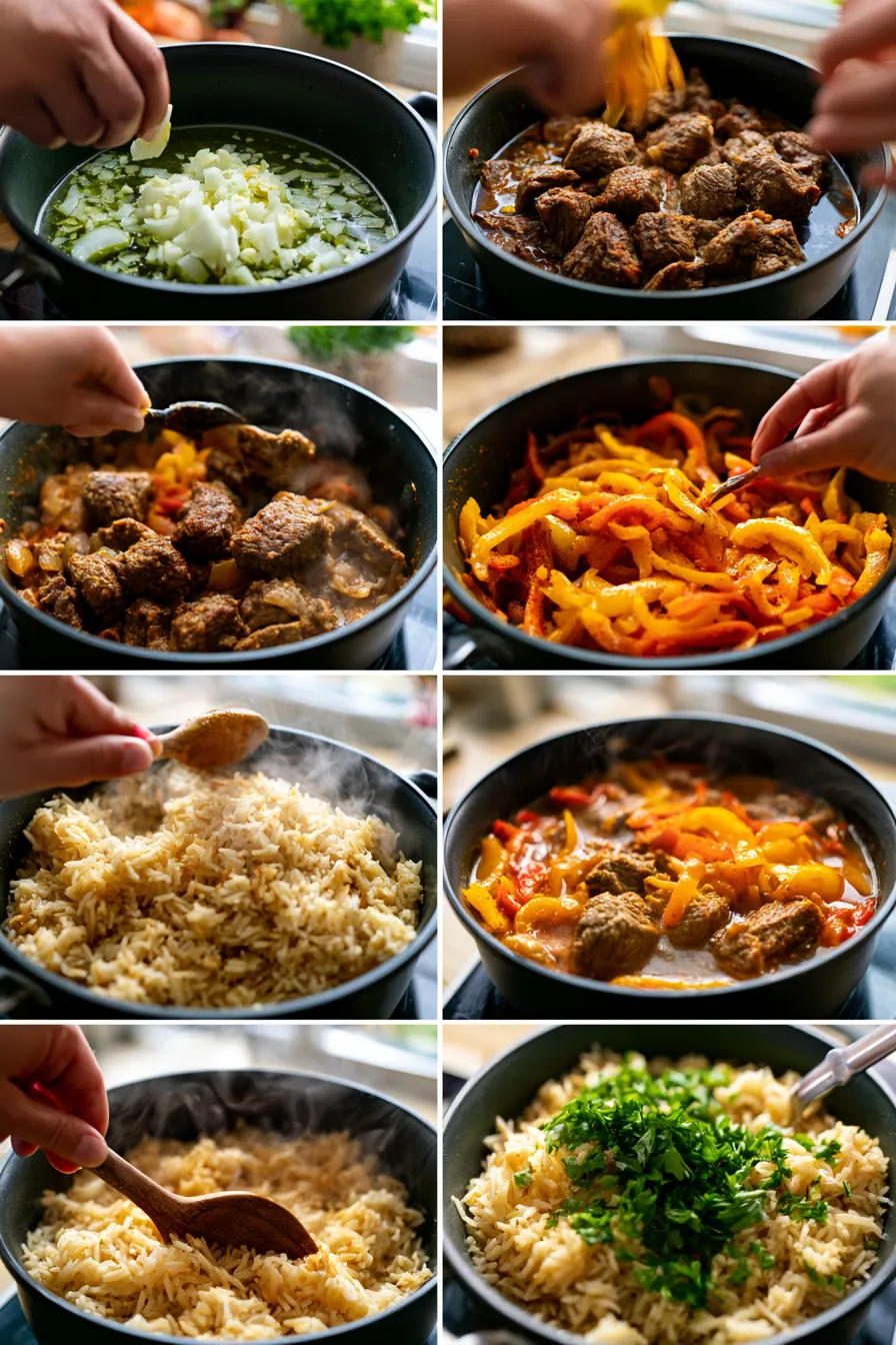 One Pot Beef and Rice