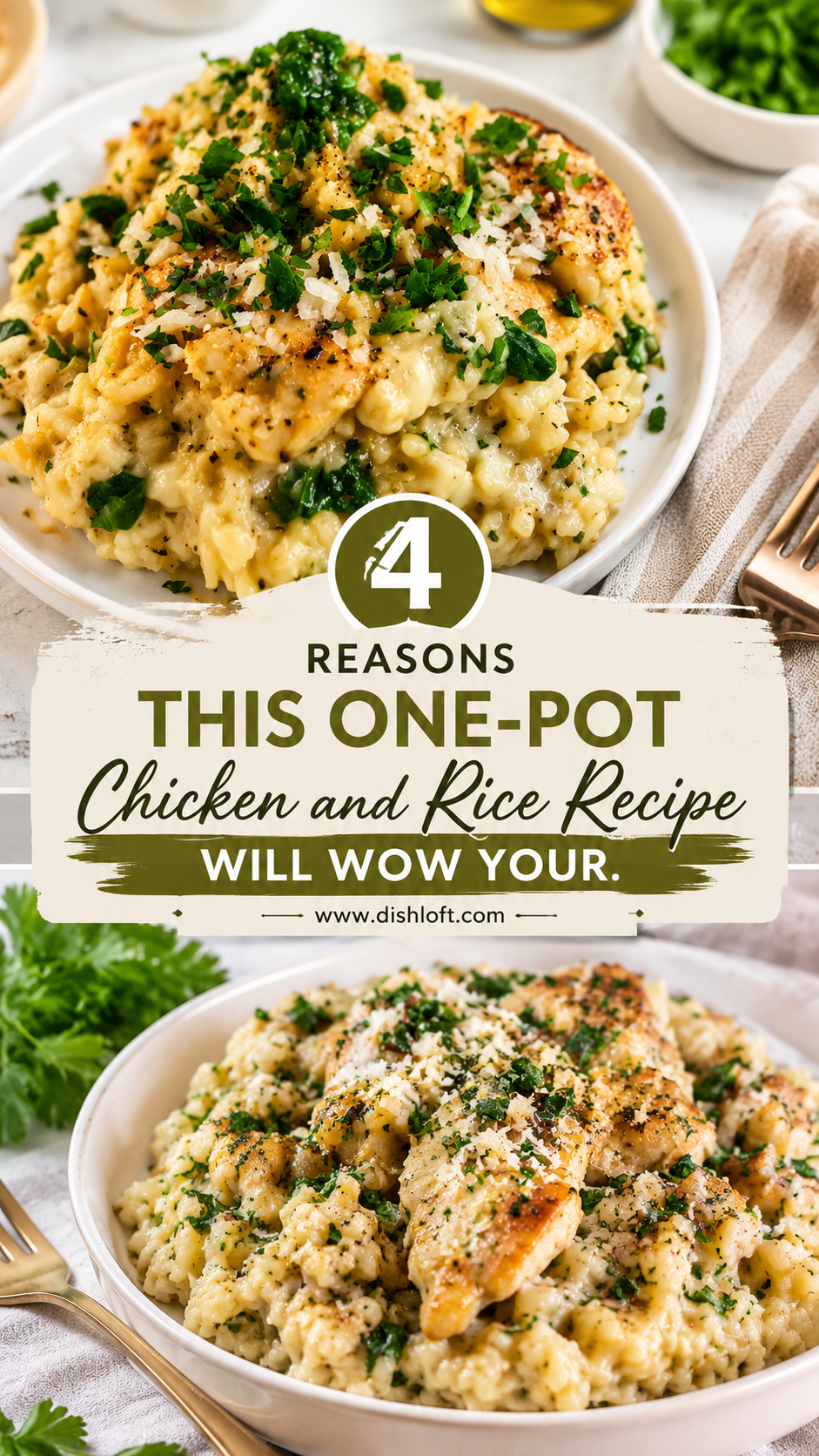 One-Pot Garlic Parmesan Chicken And Rice