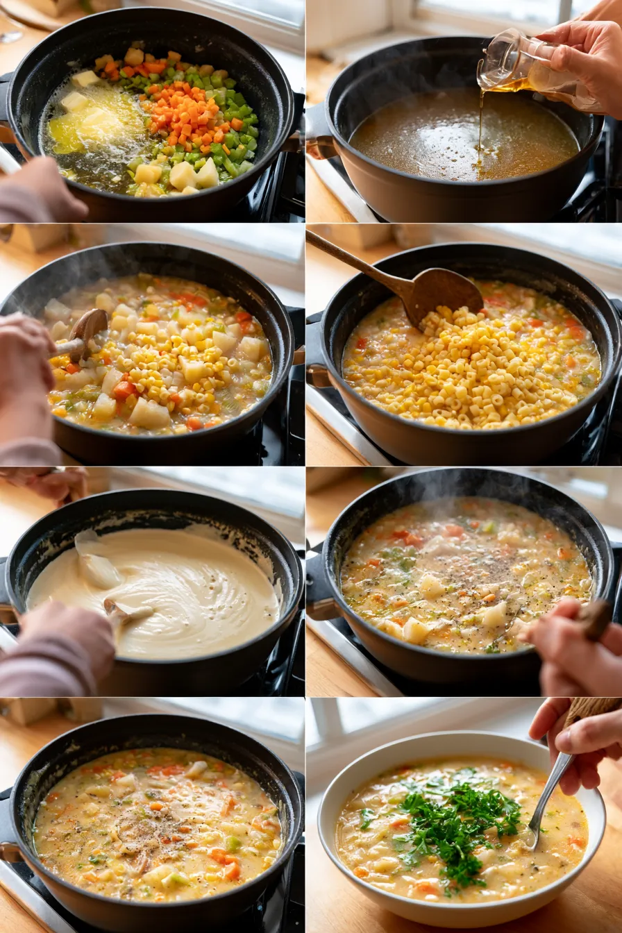 Pasta and Vegetable Chowder