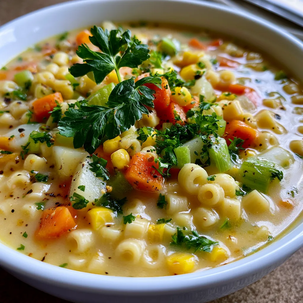 Pasta and Vegetable Chowder