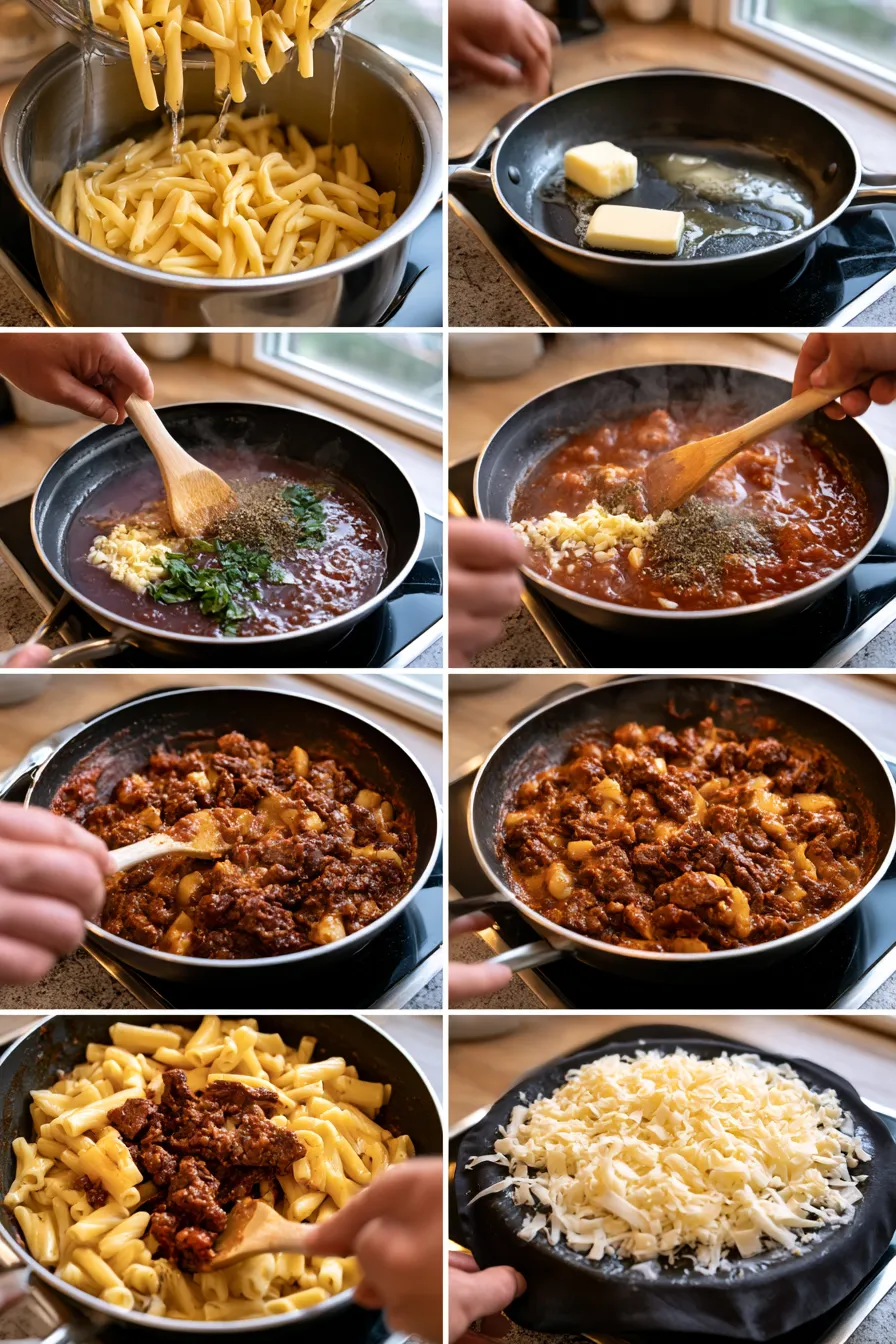 Smoked Beef Mozzarella Pasta