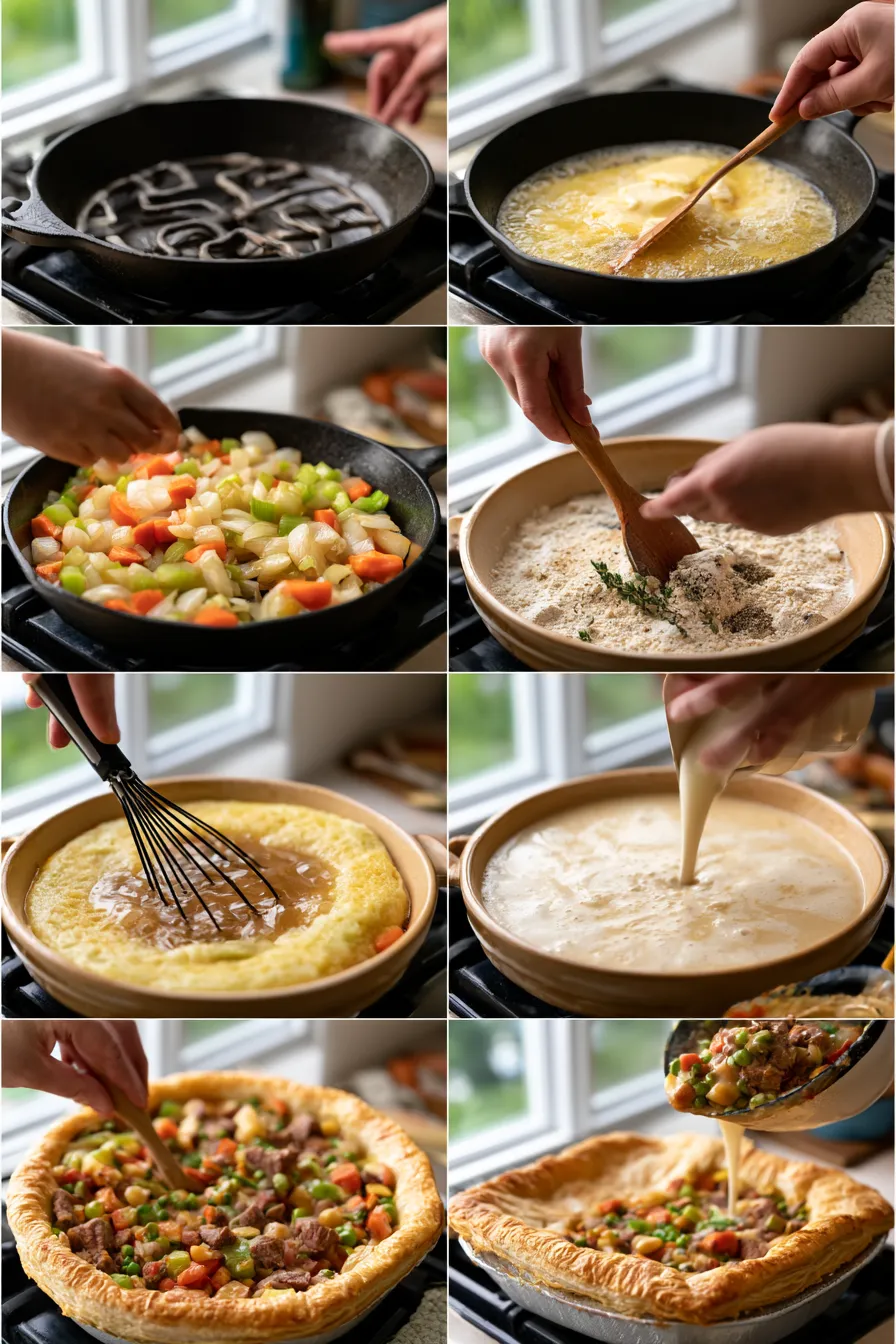 Smoked Beef Pot Pie with Puff Pastry
