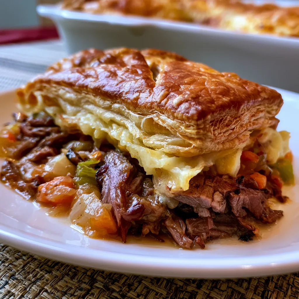 Smoked Beef Pot Pie with Puff Pastry