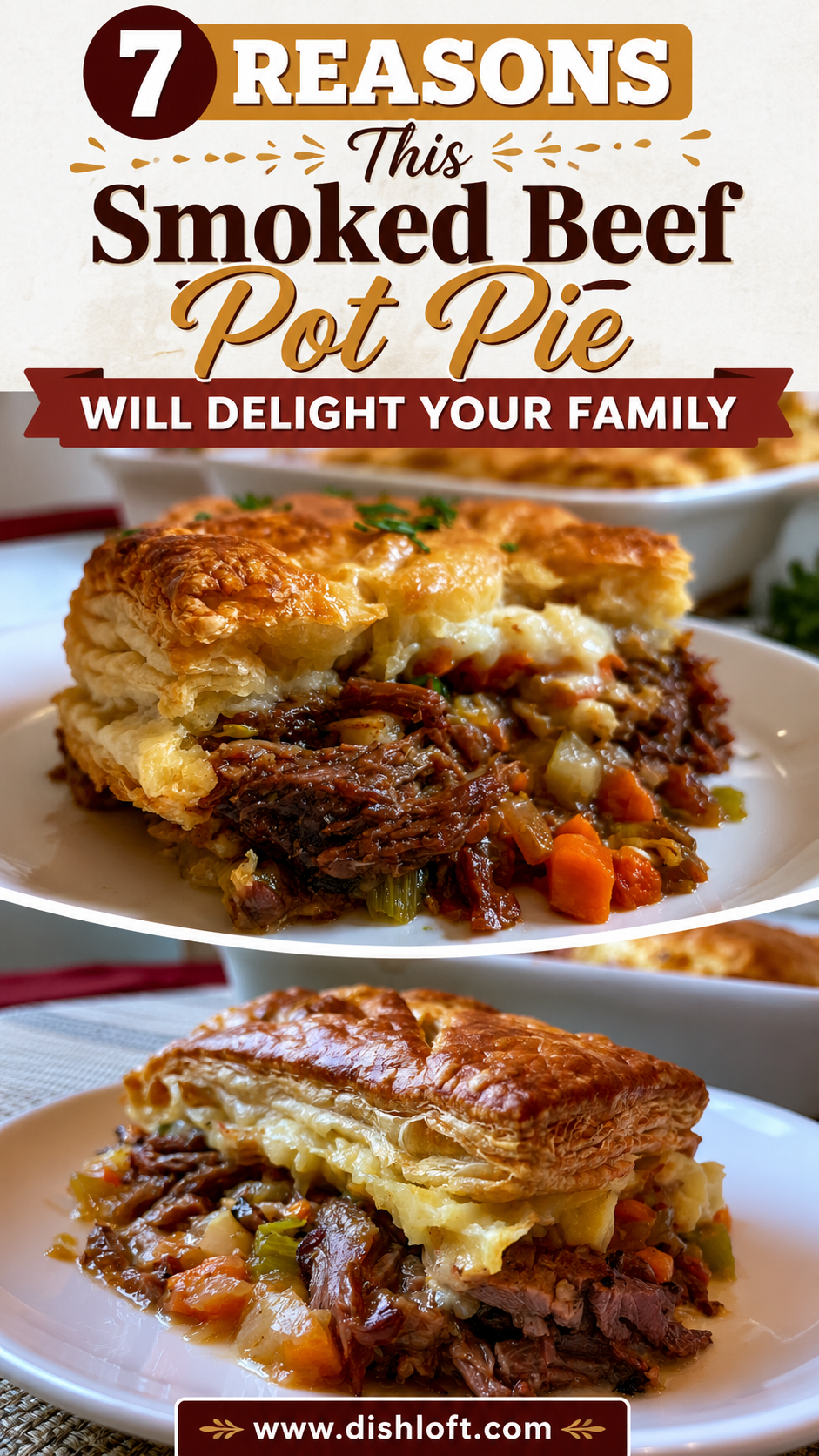 Smoked Beef Pot Pie with Puff Pastry