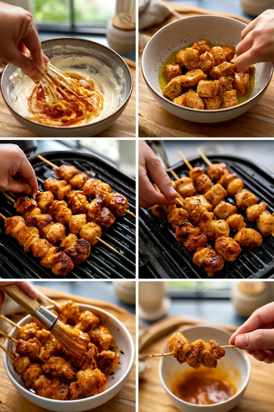 Bang Bang Chicken Skewers