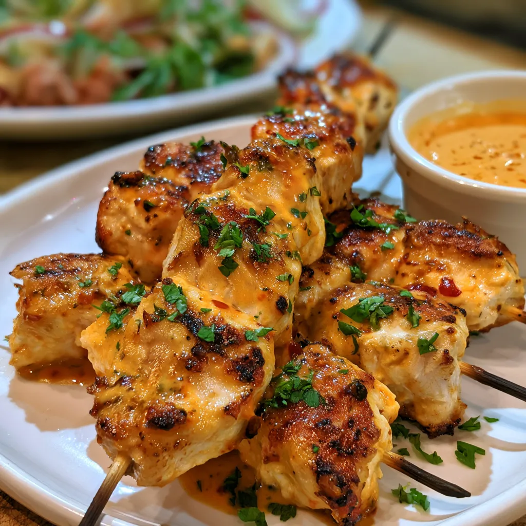 Bang Bang Chicken Skewers