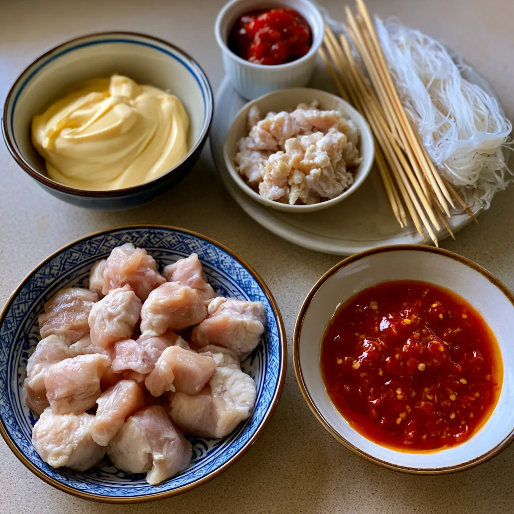 Bang Bang Chicken Skewers