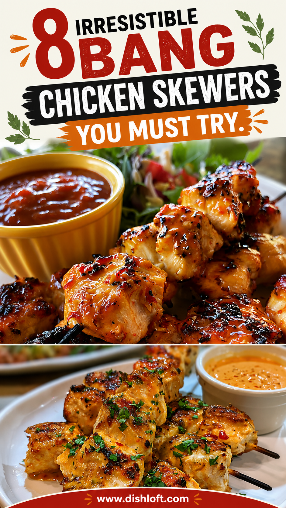 Bang Bang Chicken Skewers