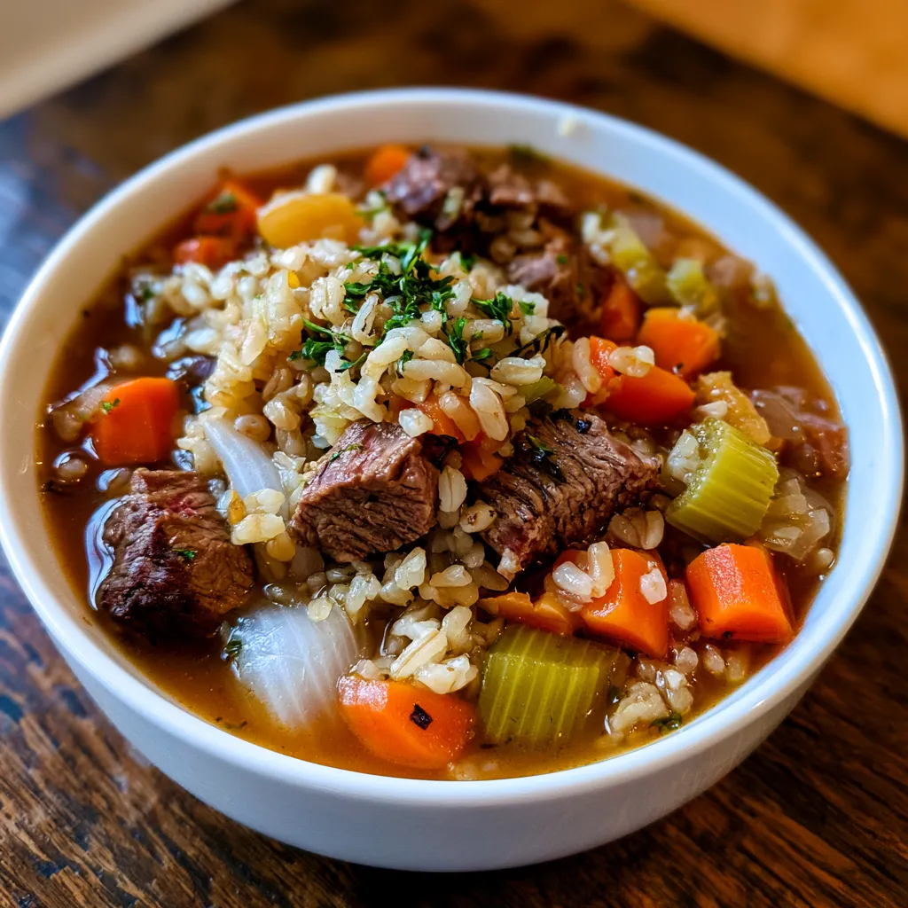 Beef Rice Soup
