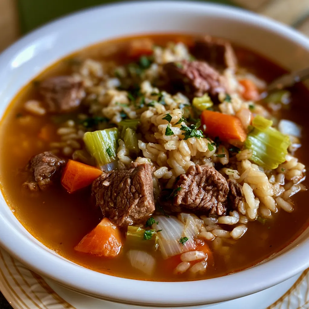 Beef Rice Soup