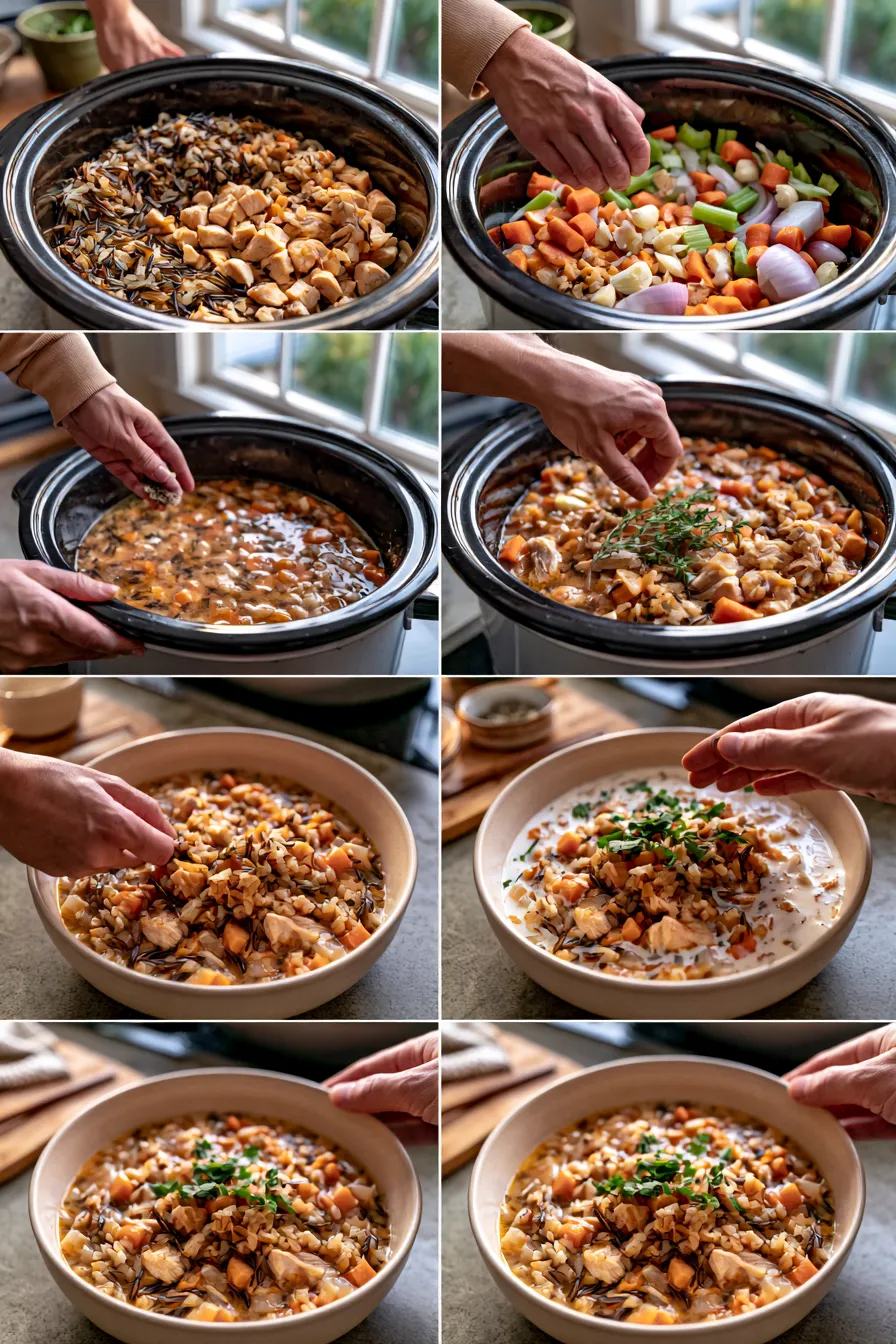 Creamy Crockpot Wild Rice Soup