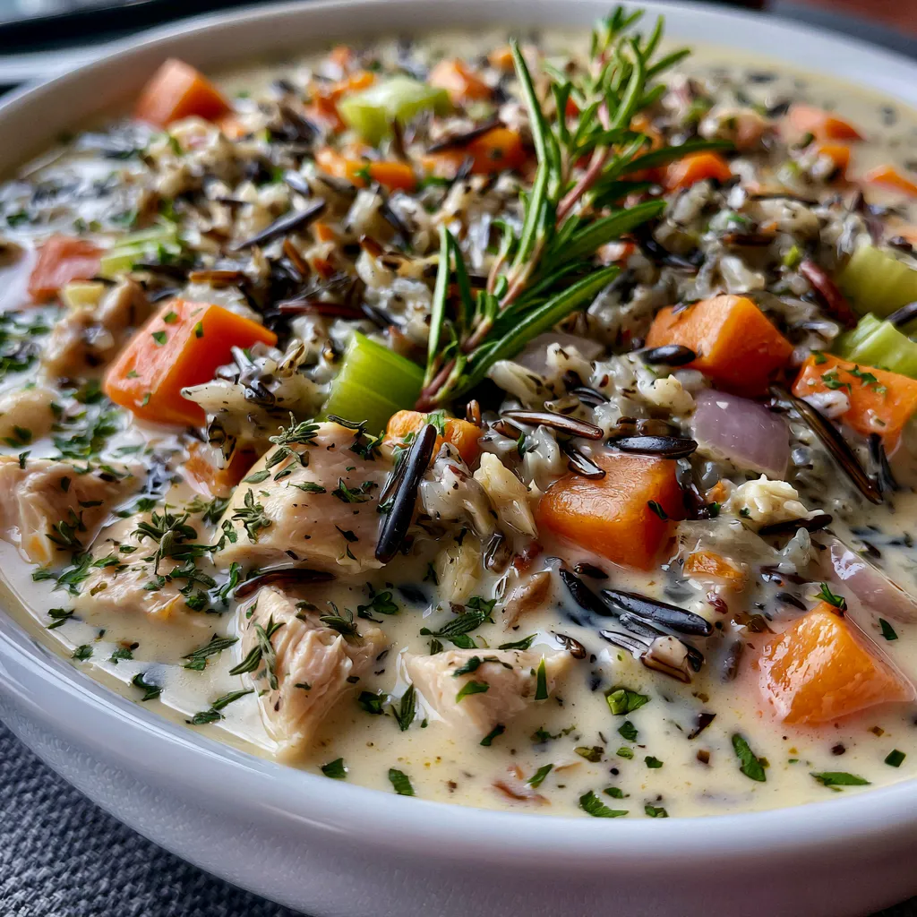 Creamy Crockpot Wild Rice Soup