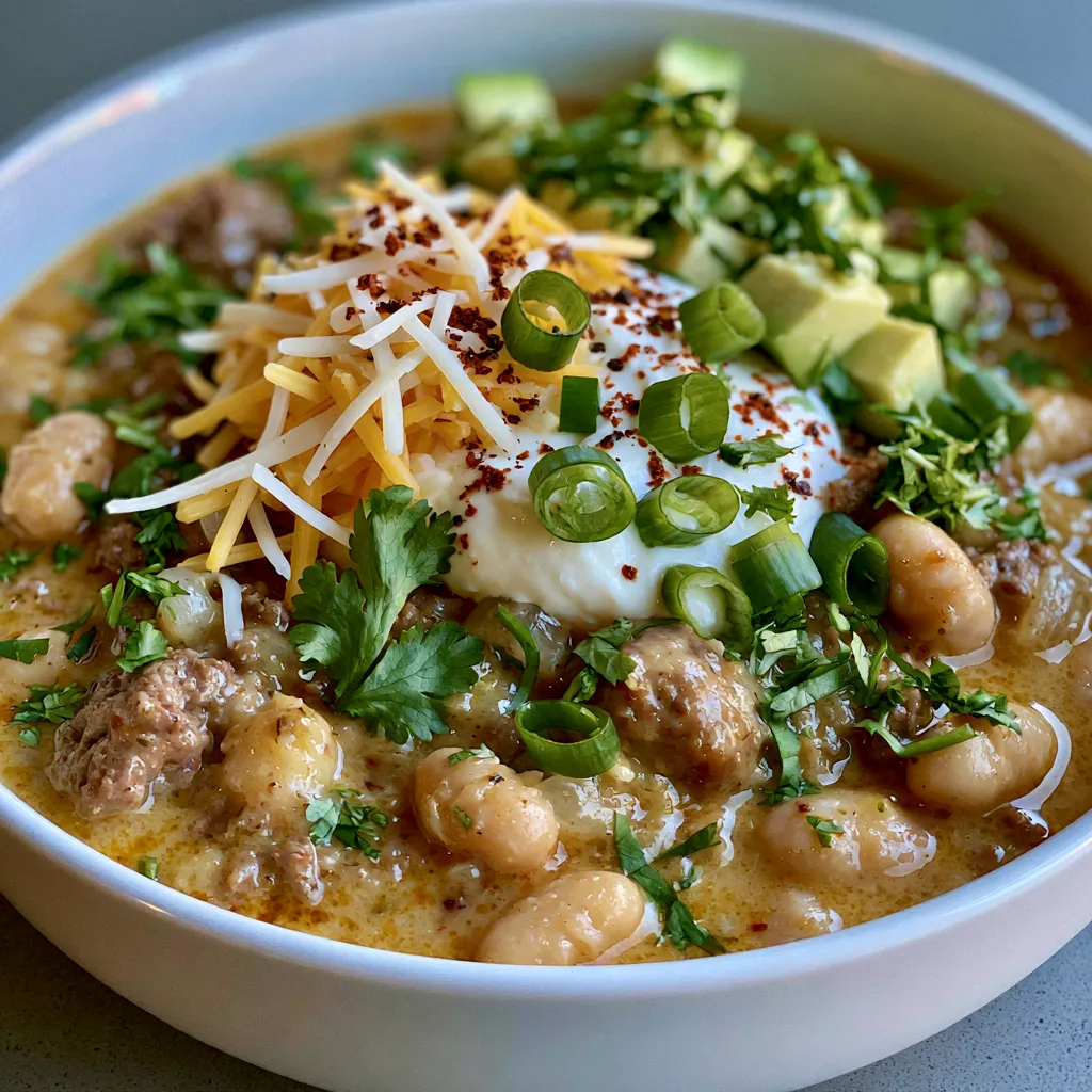 Creamy White Beef Chili
