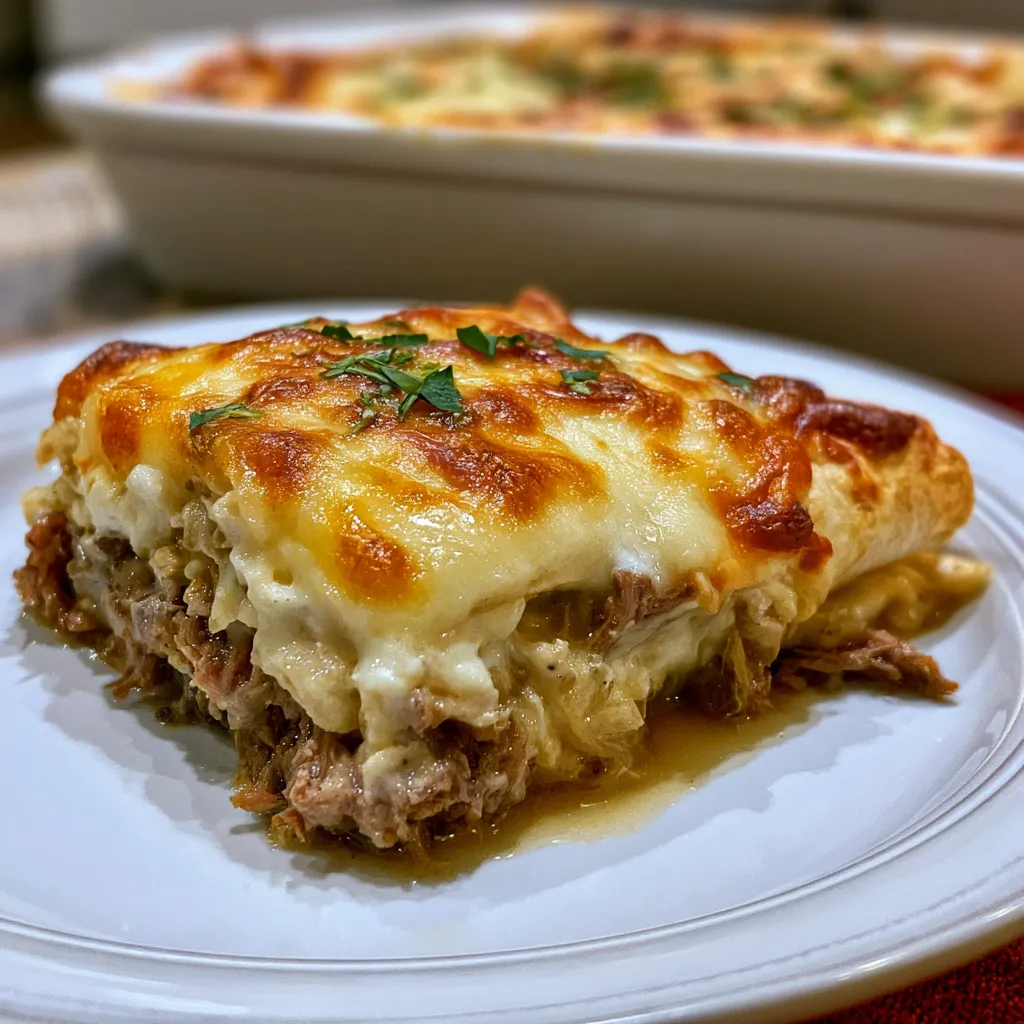 Creamy White Beef Enchiladas