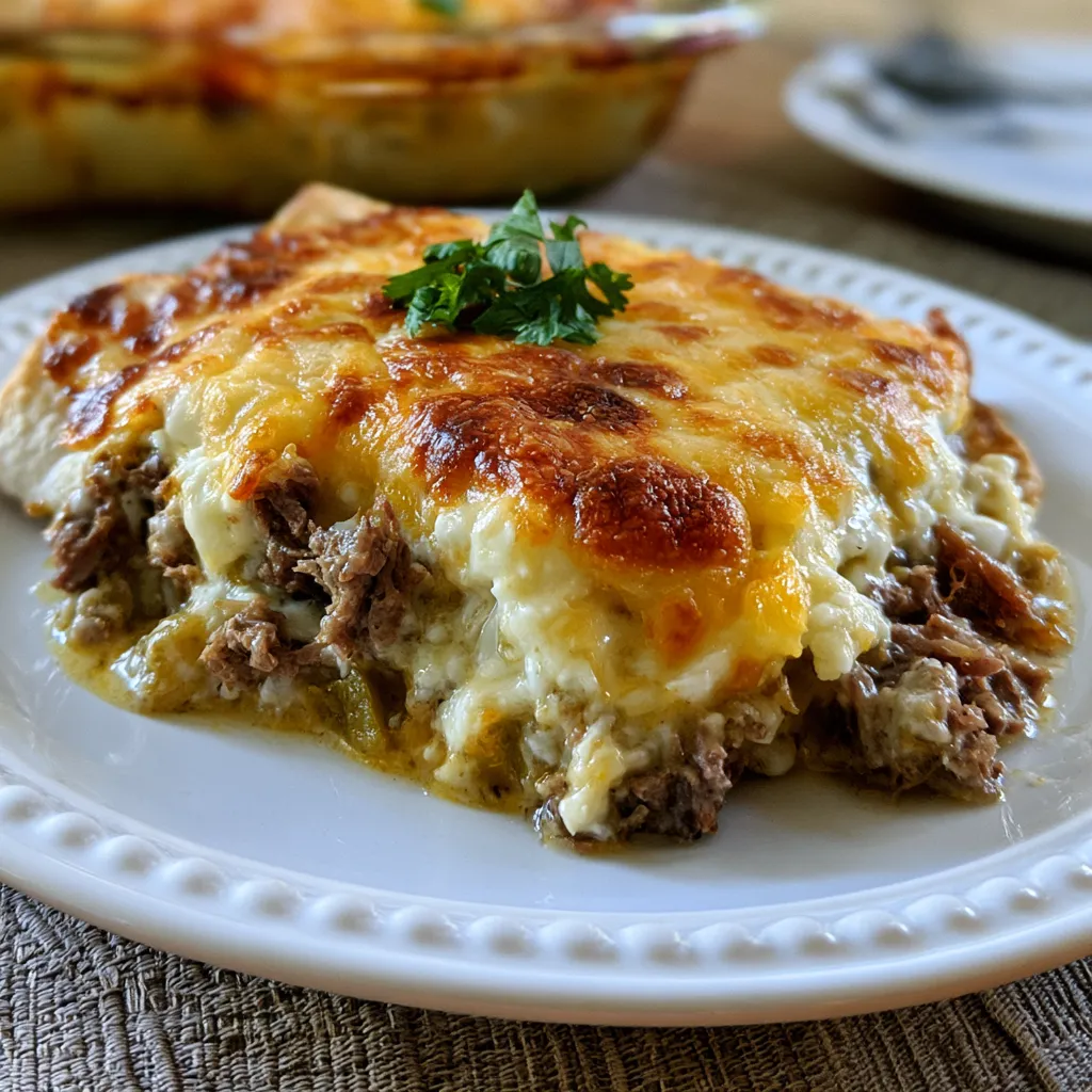 Creamy White Beef Enchiladas