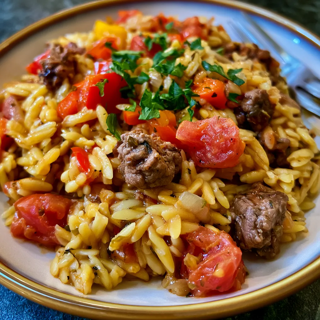 High Protein Beef Orzo