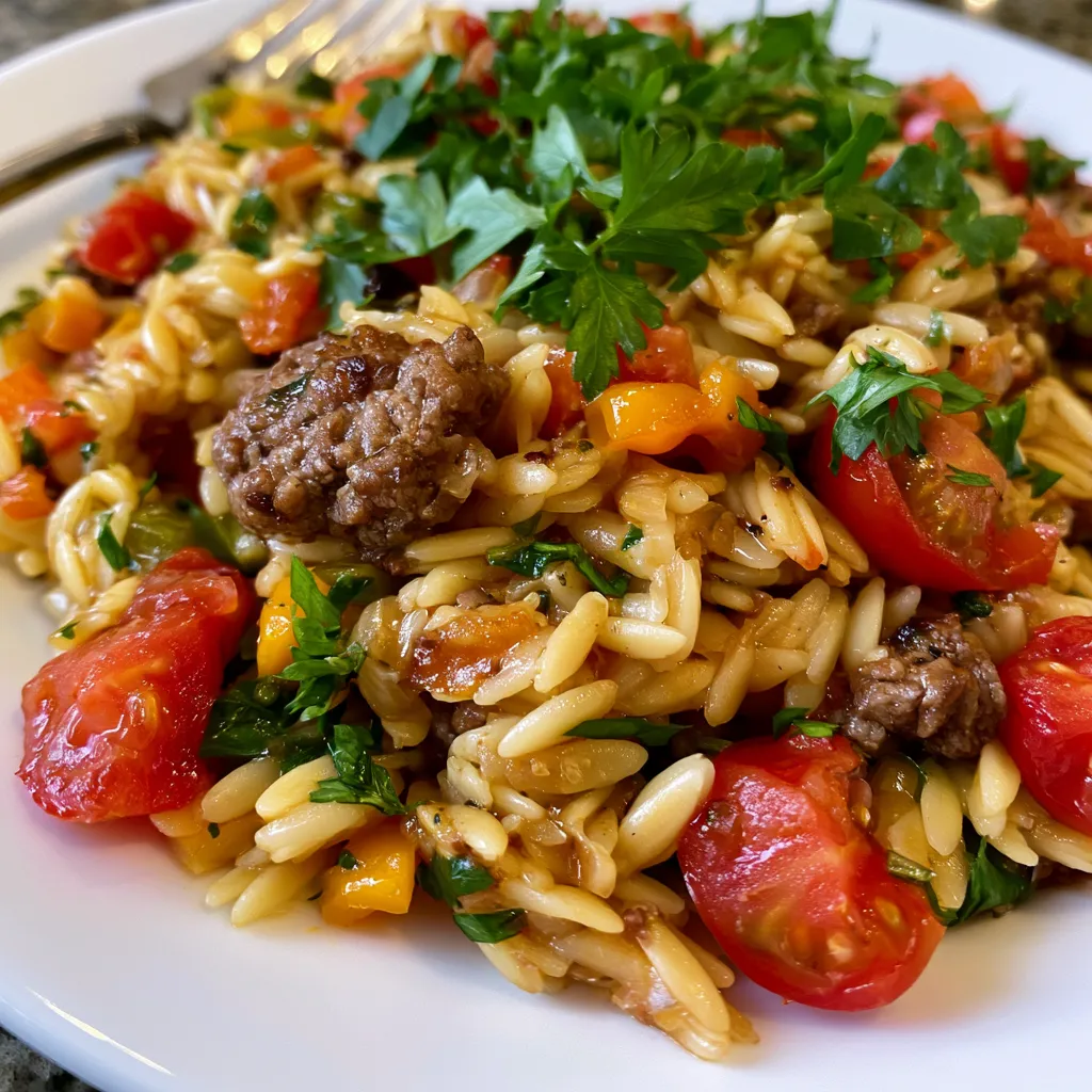High Protein Beef Orzo