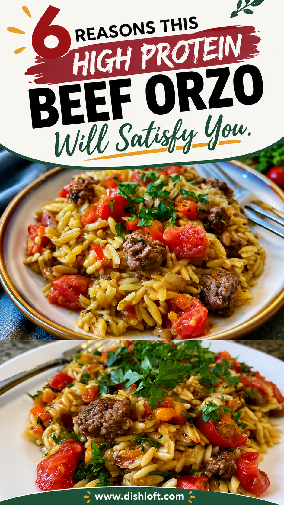 High Protein Beef Orzo