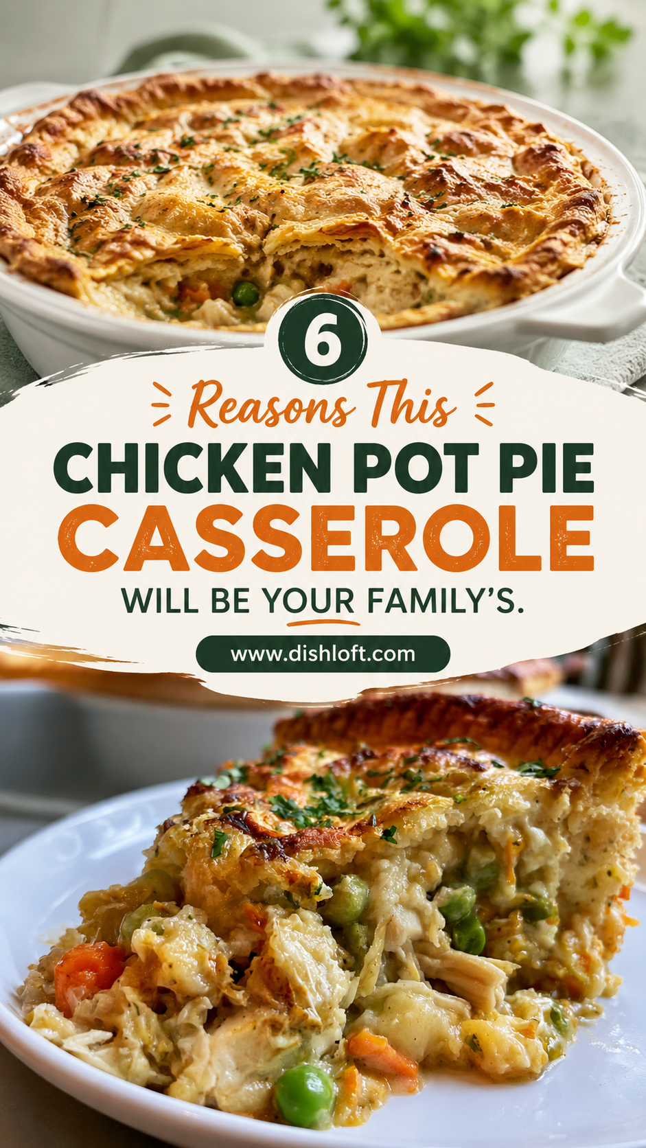 Homemade Chicken Pot Pie Casserole