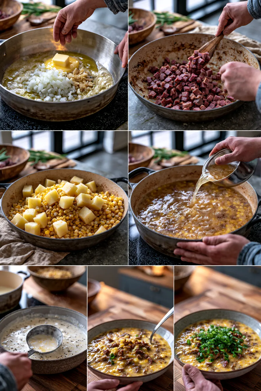 Smoked Beef Corn Chowde