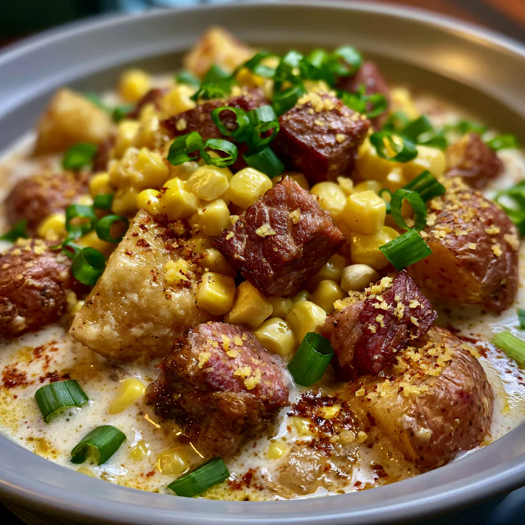 Smoked Beef Corn Chowde