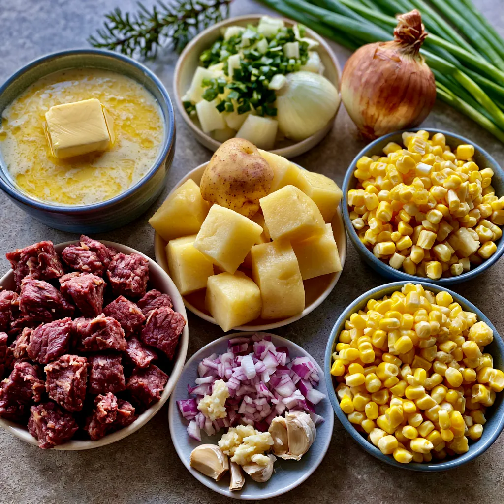 Smoked Beef Corn Chowde