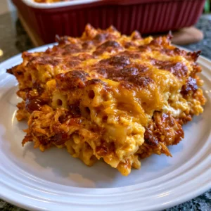 Smoky BBQ Chicken & Cheddar Pasta Bake