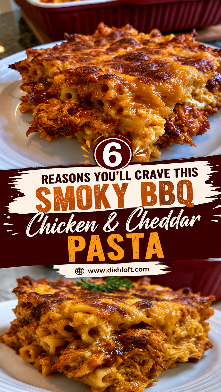 Smoky BBQ Chicken & Cheddar Pasta Bake