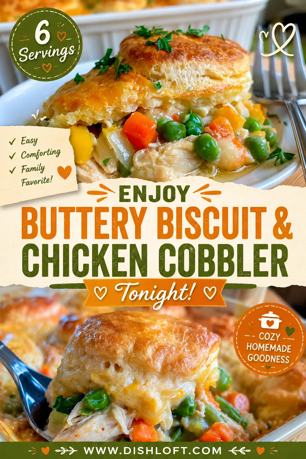 buttery biscuit & chicken cobbler