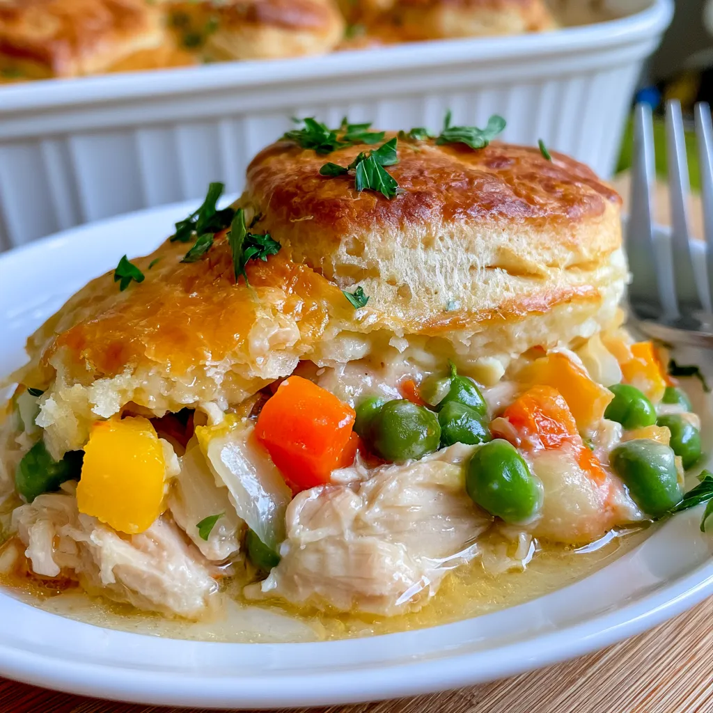 buttery biscuit & chicken cobbler
