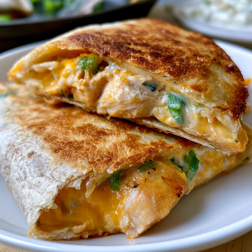 high protein chicken ranch quesadilla