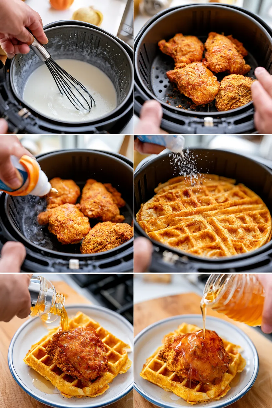 air fryer chicken and waffles