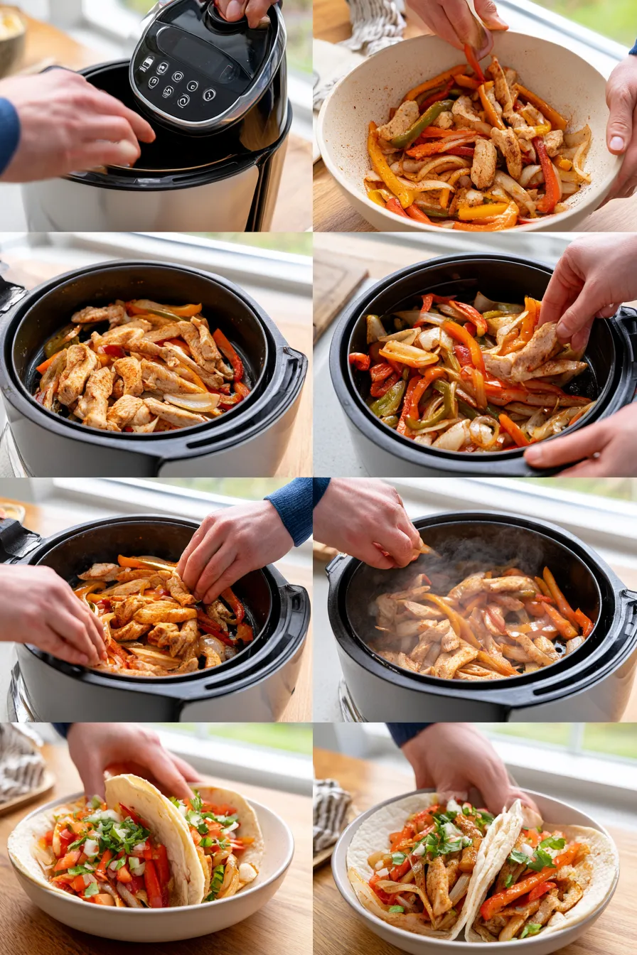 air fryer chicken fajitas