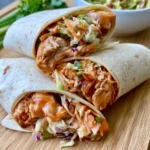 bbq chicken coleslaw wraps