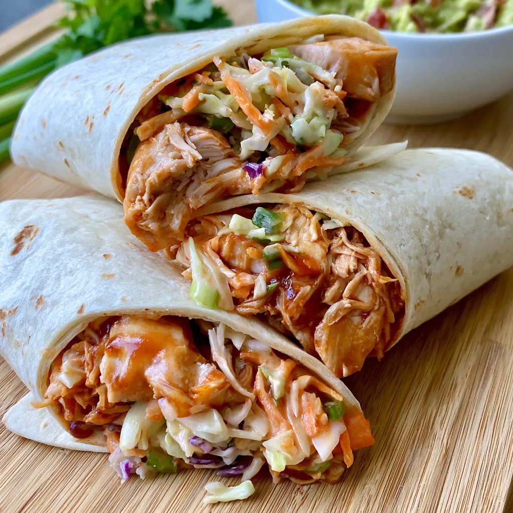 bbq chicken coleslaw wraps