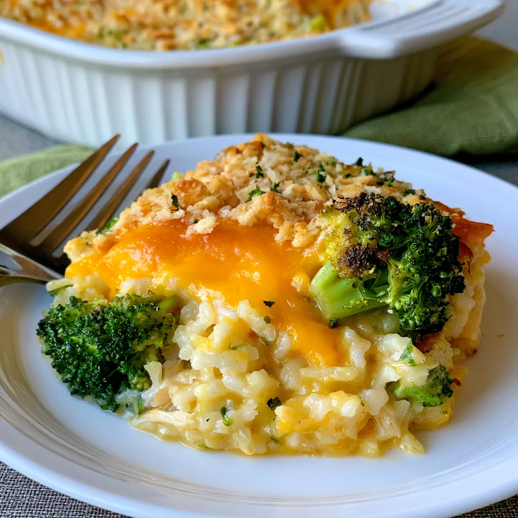 broccoli cheddar chicken and rice casserole