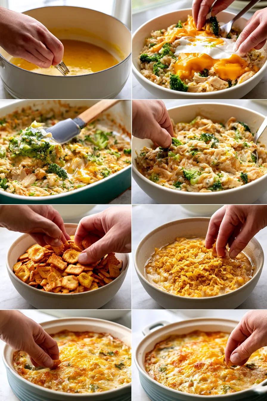 broccoli cheddar chicken and rice casserole