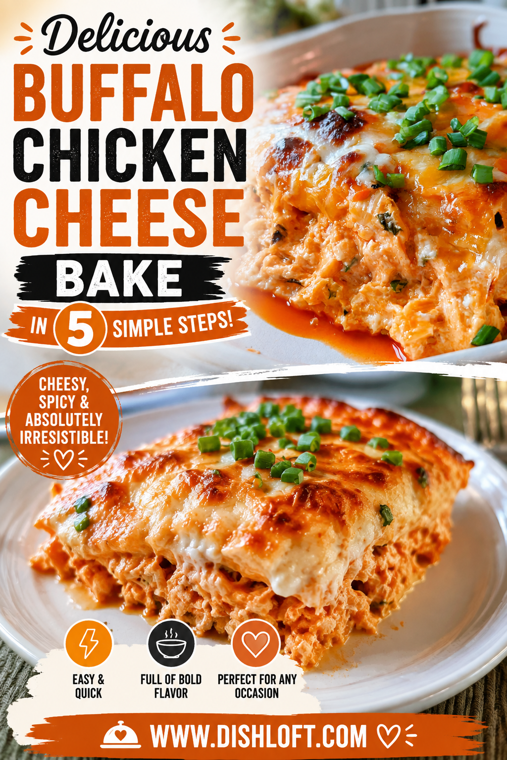 buffalo chicken cheese bake