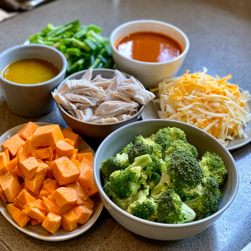buffalo chicken sweet potato casserole
