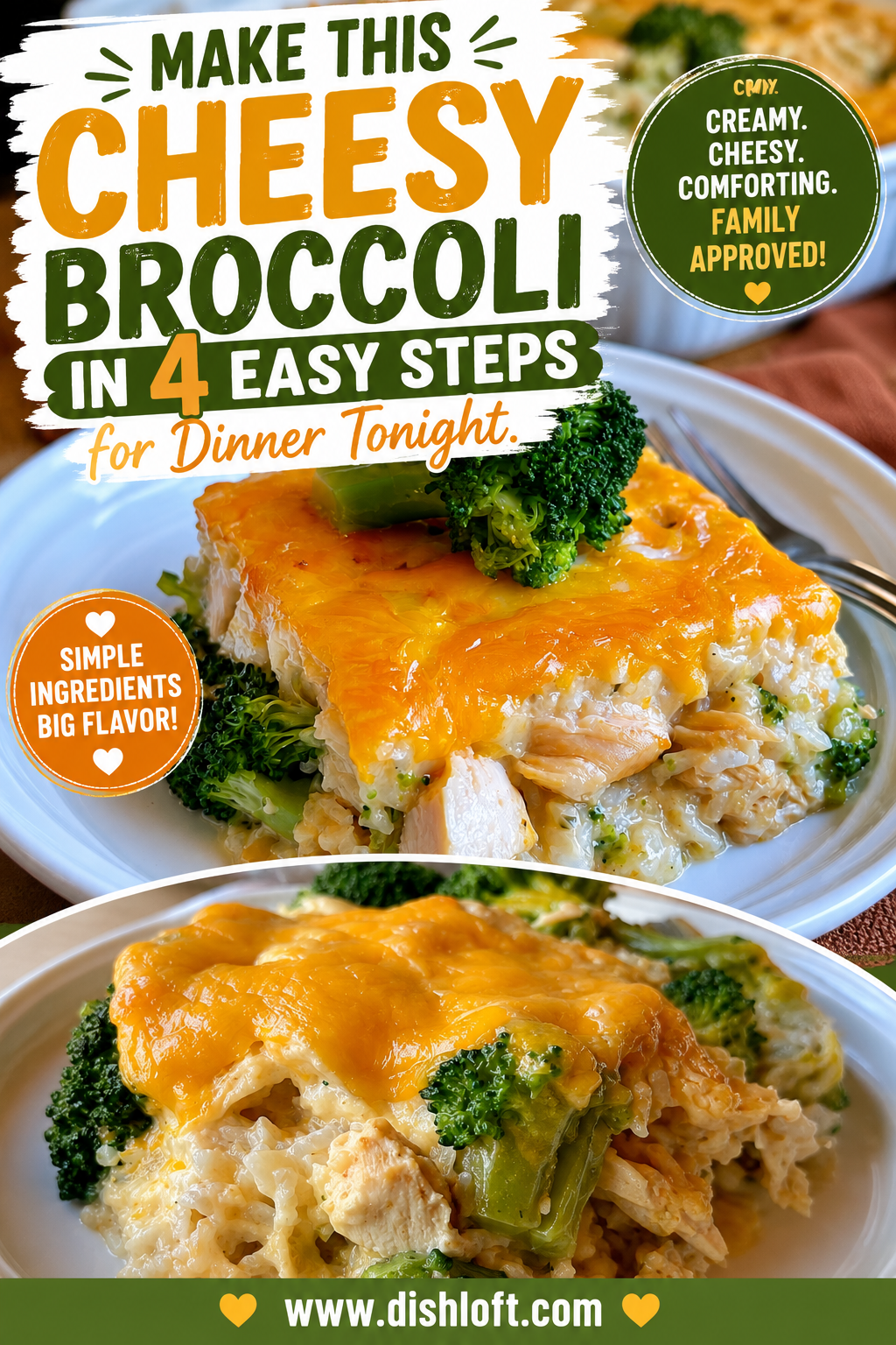 cheesy broccoli chicken and rice casserole