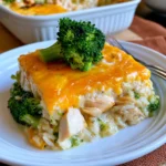 cheesy broccoli chicken and rice casserole