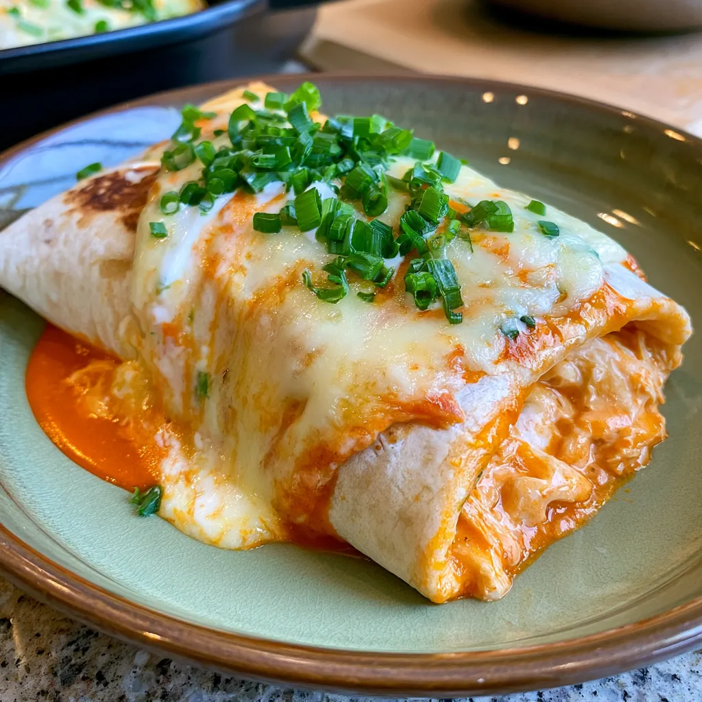 cheesy buffalo chicken burritos