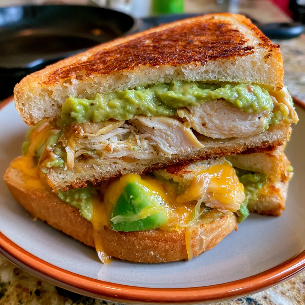 chicken avocado melt sandwich