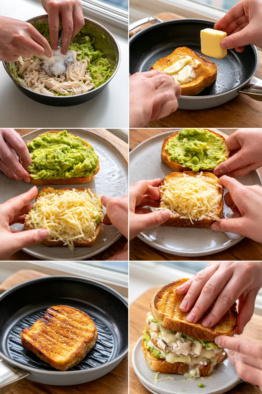 chicken avocado melt sandwich