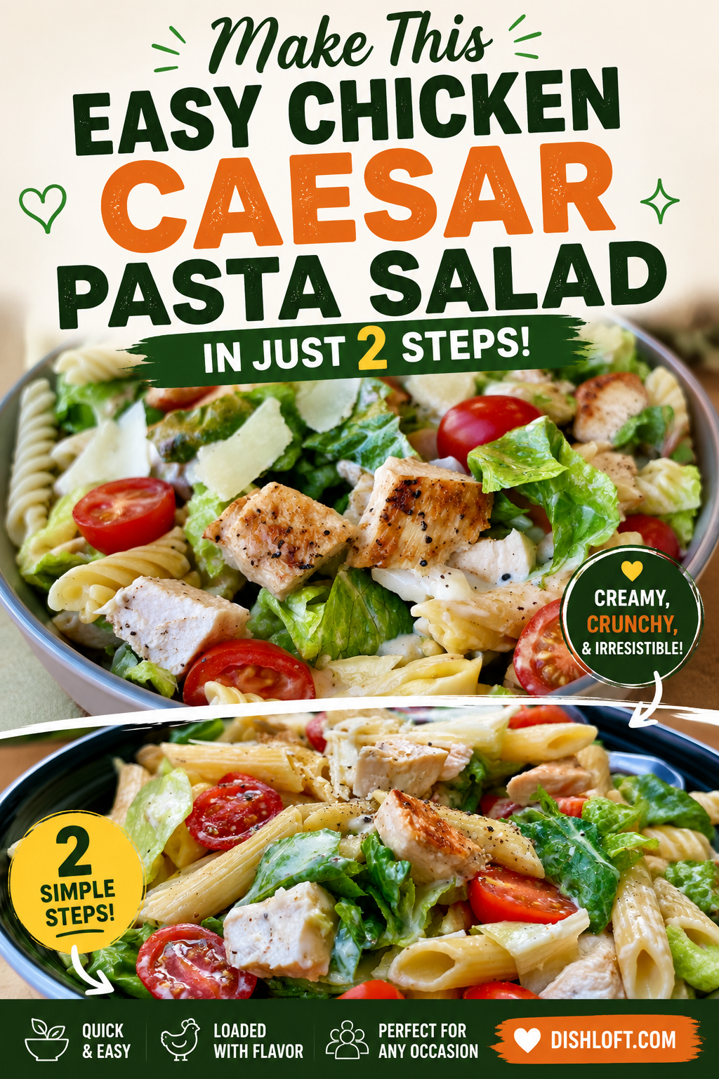 chicken caesar pasta salad made easy