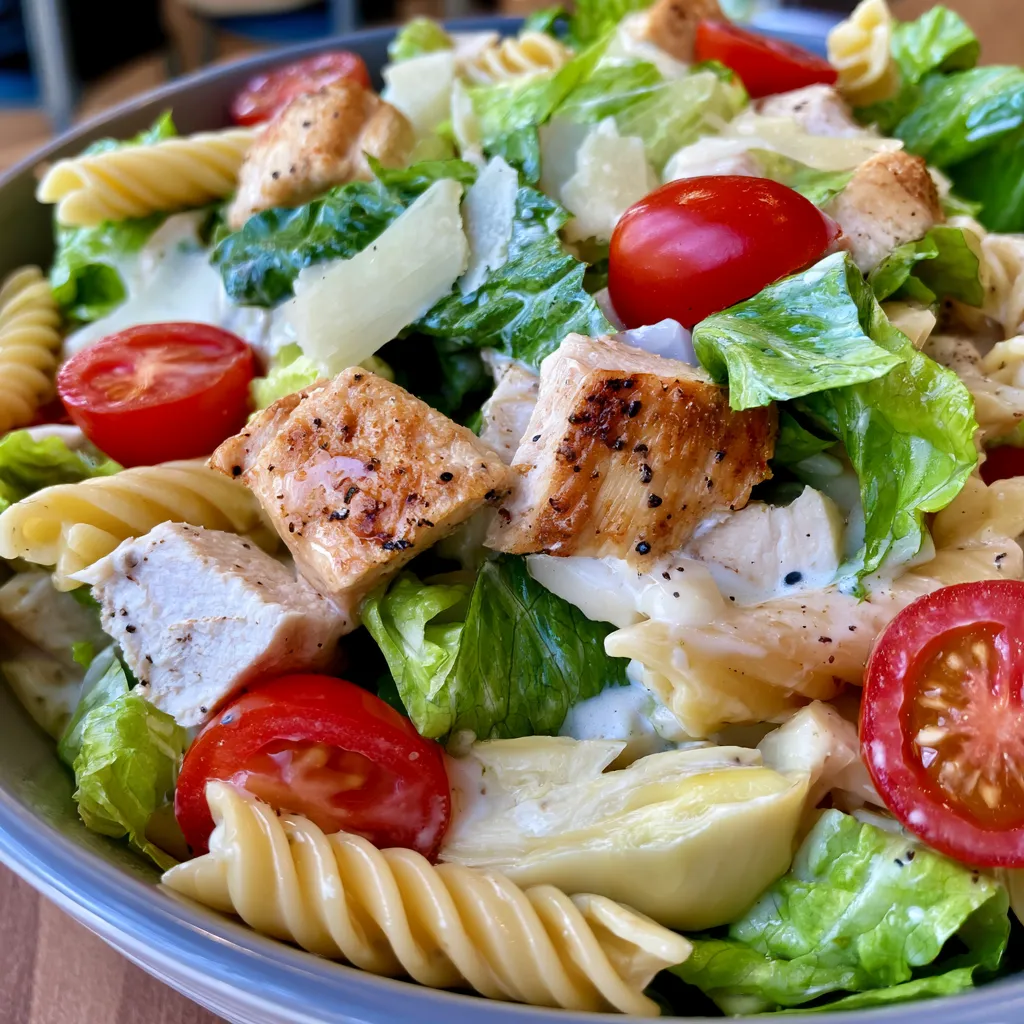 chicken caesar pasta salad made easy