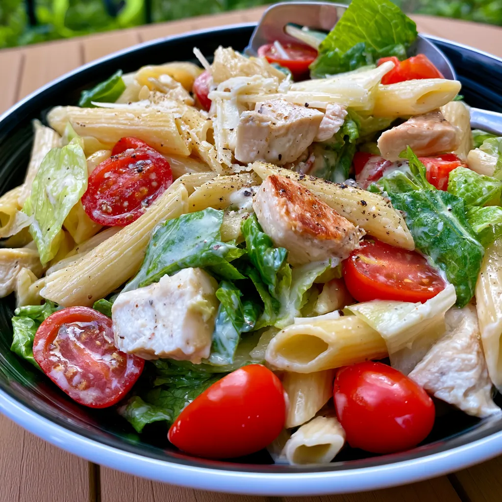 chicken caesar pasta salad made easy