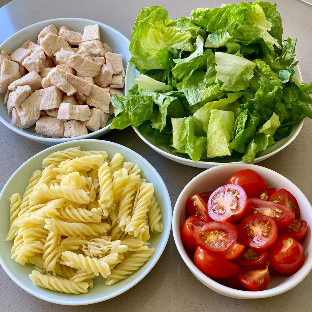 chicken caesar pasta salad made easy