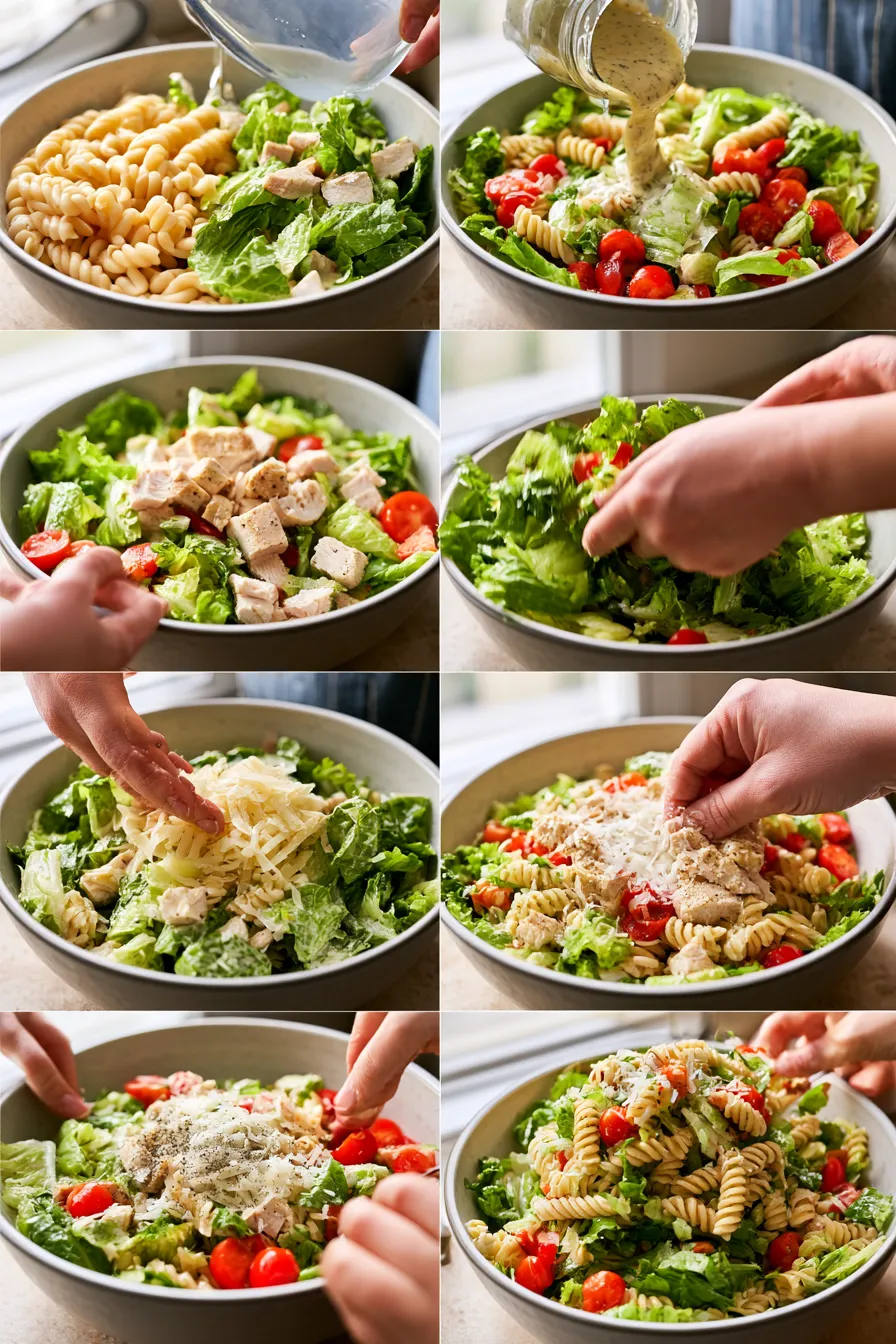 chicken caesar pasta salad made easy